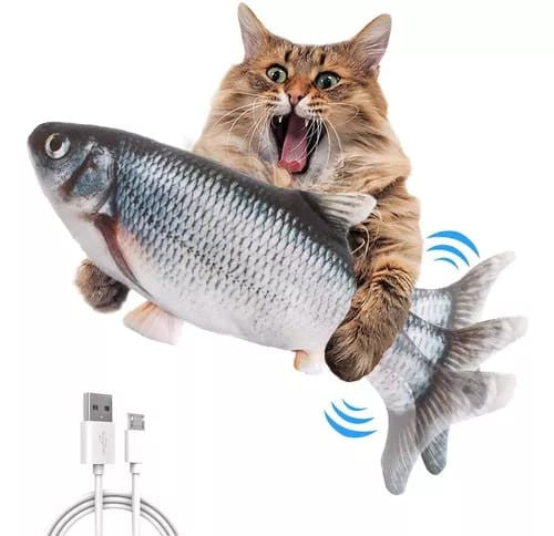 Juguete electrico para gatos pescado