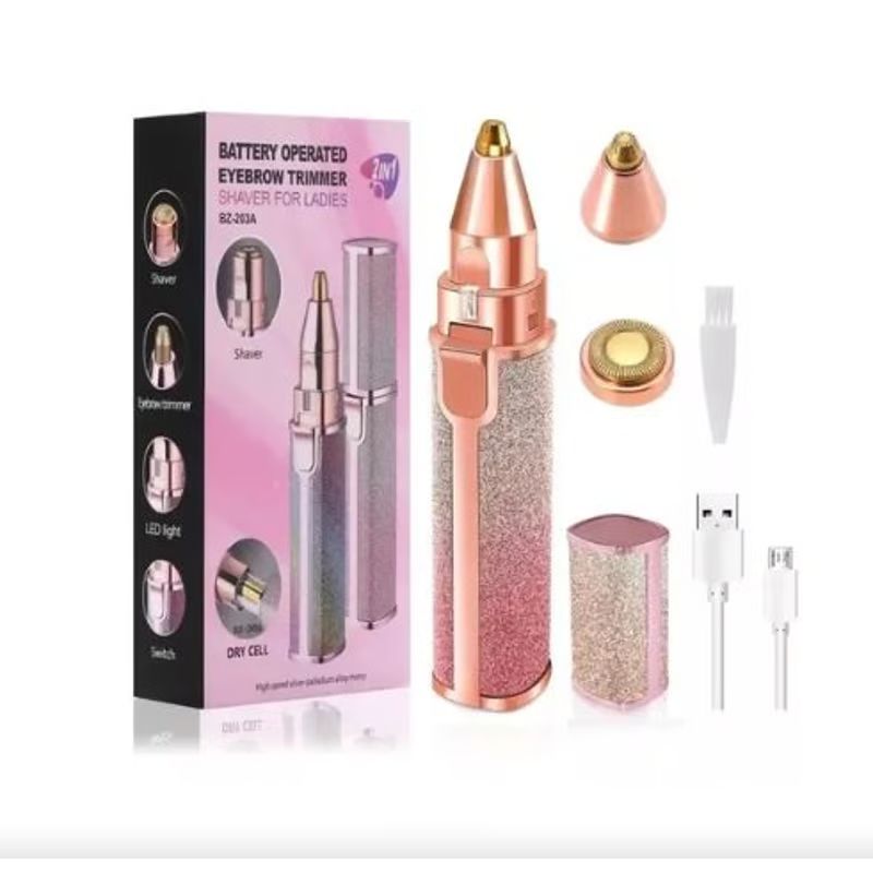 Depiladora facial eléctrica 2 en 1