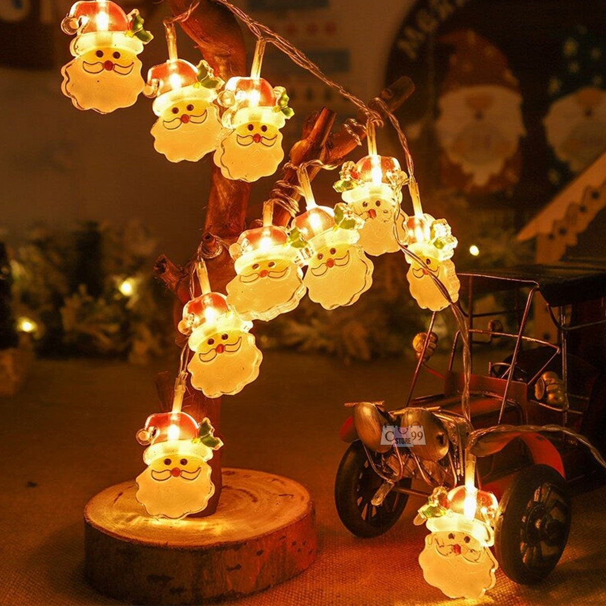 Luces De Navidad Cara Papá Noel