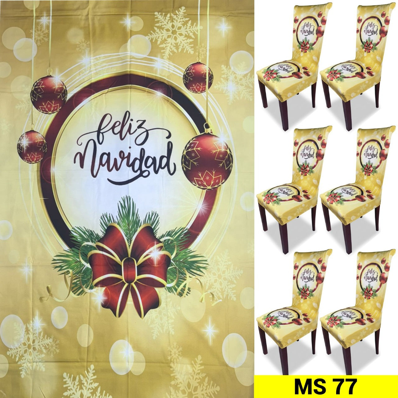 Set mantel navideño+ 6 fundas